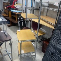 リサイクルショップどりーむ天保山店　No4692  キッチンラック　キャスター付き　コンセント付き　キッチン収納　の画像