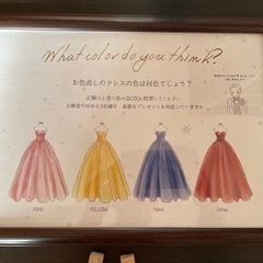 ドレス当てクイズ 額縁&スタンドセットの画像