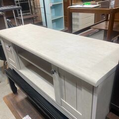 リサイクルショップどりーむ天保山店　No4470 テレビ台　ニトリ　ローボード　４３型サイズまで可能♪　「リズバレー」白色でオシャレ♪の画像