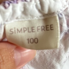 SiMPLE FREE 花 白 半袖 ワンピース 100の画像