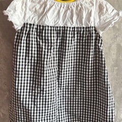 moo non non 半袖ギンガムチェックワンピース 100の画像