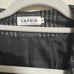 LEPSIM チェック柄 ロングコート Mサイズの画像