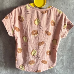 西松屋　パン柄　Tシャツ　カットソー　ベビー　ピンク　95の画像