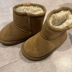 女の子　二足セット　ムートン　14cmの画像