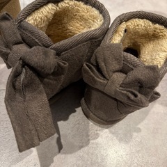 女の子　二足セット　ムートン　14cmの画像