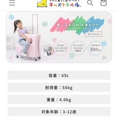 キッズトラベル　キャリーケースの画像