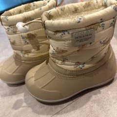 女の子　スノーシューズ　15cm ほぼ未使用　バースデイの画像