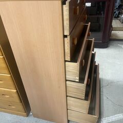 リサイクルショップどりーむ天保山店　No4981 タンス　衣類収納　6段　木製の画像
