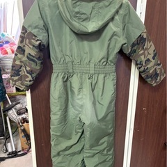 キッズ　スキーウェア 120㎝ つなぎ スノーウェア 男の子用 迷彩柄 古着 中古品 ③の画像