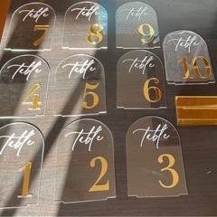 テーブルナンバー1番〜10番の画像