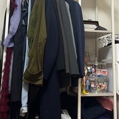 📌 スチールラック　ハンガーラック（棚付き）の画像