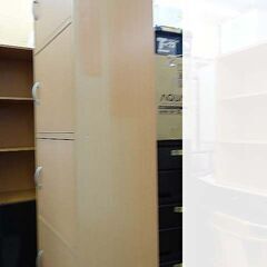 【恵庭】☆中古品☆カラーボックス 5段 扉付き ナチュラル PayPay支払いOK！の画像