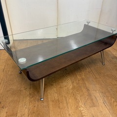 ジモティー特別価格🉐 N1225★ガラスセンターテーブル★テーブル★幅960mmの画像