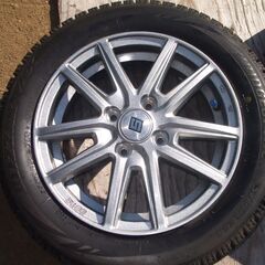 軽自動車　社外アルミホイール＆ブリヂストンスタッドレスタイヤ　４本セット！！の画像