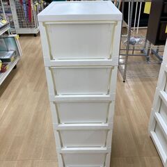 A-784【リユースのサカイ野々市店】衣類ケース ５段 白 ジモティ来店特価‼ クリーニング済みの画像