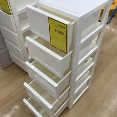 A-784【リユースのサカイ野々市店】衣類ケース ５段 白 ジモティ来店特価‼ クリーニング済みの画像