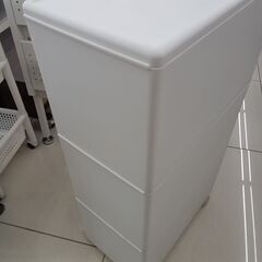 ★リユースのサカイ日立店★HJ8560  キャスター付き収納ケース ホワイト H83×D45×W26 クリーニング済み の画像