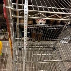 キャスター付き メタルラック　スチールラック 90×60×45サイズの画像