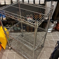 キャスター付き メタルラック　スチールラック 90×60×45サイズの画像