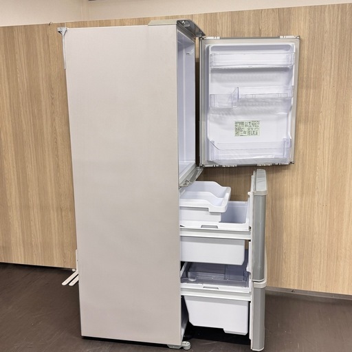 A1847?配送♻️設置?‼️2021年製 シャープ両開き　3ドア冷蔵庫SJ-W354H-S 350L ?動作確認済⭕️保証付き?