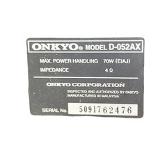【ドリーム池田店】◎ジモティ割対象◎ONKYO スピーカー2点セット D-052TX　IKW-393の画像