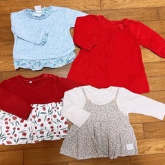 保育園　チュニック　ロンT カーディガン　ワンピース　スカート　まとめ売り　80の画像