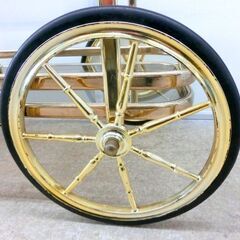 ■ガラスワゴン ガラス天板 W47×D77×H81cm キャスター サイドテーブル 札幌 西区 西野店の画像