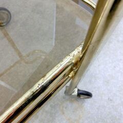 ■ガラスワゴン ガラス天板 W47×D77×H81cm キャスター サイドテーブル 札幌 西区 西野店の画像