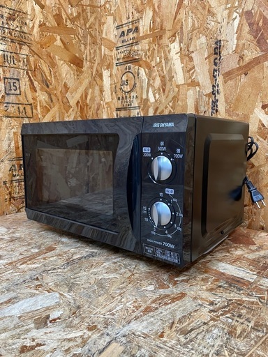 C(7736) アイリスオーヤマ 電子レンジ EMO-F518-6-B ブラック 2019年製