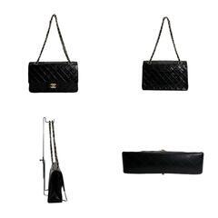 シャネル  ショルダーバッグ ブラック  CHANEL マトラッセ ラムスキンの画像