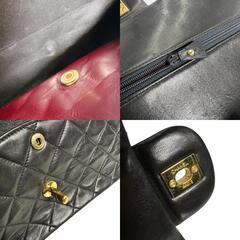 シャネル  ショルダーバッグ ブラック  CHANEL マトラッセ ラムスキンの画像