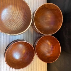 木製おわん　12個の画像