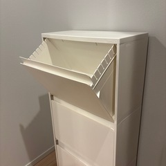 受渡し者決定済）[ケユカ] rectie ボックス 3段 37.5L 白 蓋付 キャスター付 の画像