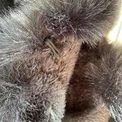 お話中レディース SHEIN ポンチョ ケープ アウター ファー 黒 羽織 冬用の画像