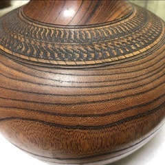 昭和レトロ 木製 木彫り 花瓶 花器 フラワーベース 花立て 花入 ヴィンテージの画像