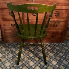 レトロ　グリーン　椅子の画像