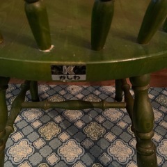 レトロ　グリーン　椅子の画像