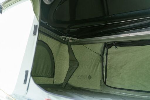【未使用】SHINOBI ルーフテント ジルバ ホワイト×ベージュ アウトドア キャンプ 車中泊 旅行 軽量 薄型
