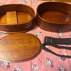 2段天然杉漆塗装曲げわっぱ弁当箱の画像