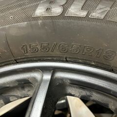 【岡谷市大栄町より】軽自動車スタッドレスセット155/65R13 ブリザックVRXバリ山　の画像