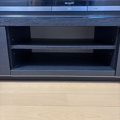 テレビ台　ブラック　木目　収納付きの画像