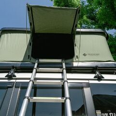【未使用】SHINOBI ルーフテント ジルバ ホワイト×ベージュ アウトドア キャンプ 車中泊 旅行 軽量 薄型の画像