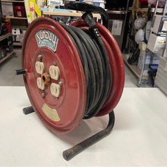 日動工業　電工ドラム　赤いドラム　ND-E34　全長30m　有効長29m　　コードリール　延長コード　通電確認済　中古　③の画像
