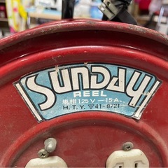 日動工業　電工ドラム　赤いドラム　ND-E34　全長30m　有効長29m　　コードリール　延長コード　通電確認済　中古　③の画像