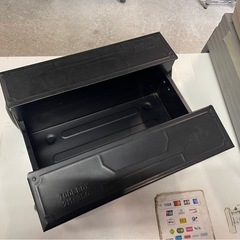 S.P　ツールボックス　2M-350　ヴィンテージ　レトロ　観音開き　道具箱　工具箱　スチール　TOOLBOX　大工道具　ブラック　マットブラック　中古 ③の画像