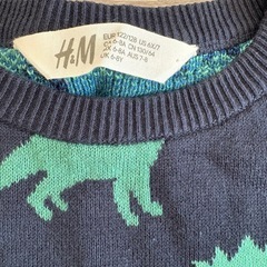 H&M キッズ　コットンセーター　恐竜柄　　の画像