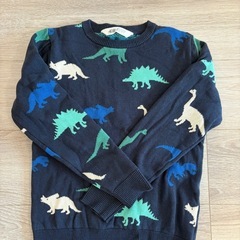 H&M キッズ　コットンセーター　恐竜柄　　の画像