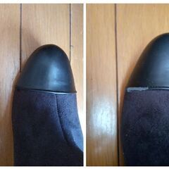 ブーティ／フェイクファー／ブラック／ショートブーツの画像