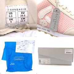 【未使用】SANGACIO サンガッチョ Wako's room イニシャルスニーカー 24.5cm ピンク W-SGC-2406-K レディースの画像