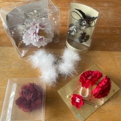 5点セット！結婚式&パーティーに【  コサージュ  】 【 ヘアピン 】いろいろの画像